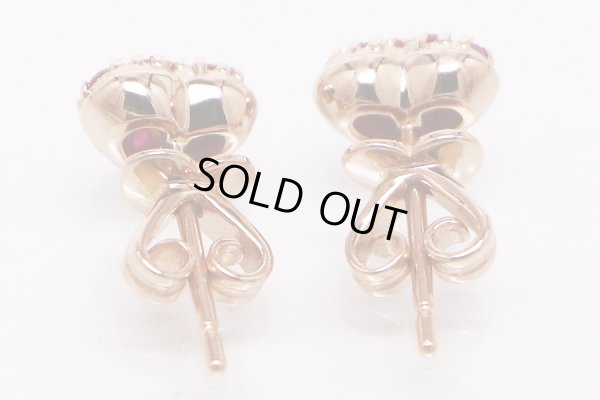 ポンテヴェキオ　K18PG ルビーダイアイリピアス 0.15ct*2 2.00g　留め具