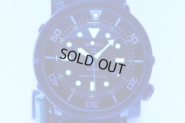 セイコー　プロスペックダイバーソーラー　SBDN029　黒文字盤　フリーメンズスポーツクラブ限定　ライト