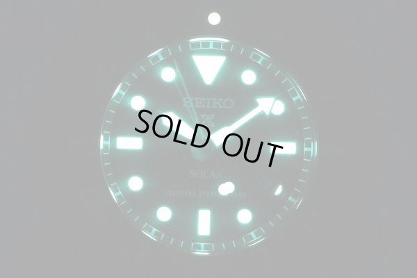 セイコー　プロスペックダイバーソーラー　SBDN029　黒文字盤　フリーメンズスポーツクラブ限定　ライト暗闇