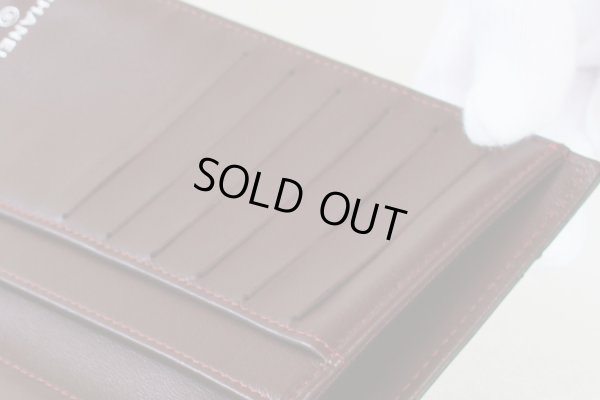 シャネル　三ツ折長サイフ A31506 ブラック／ボルドー　カードケース