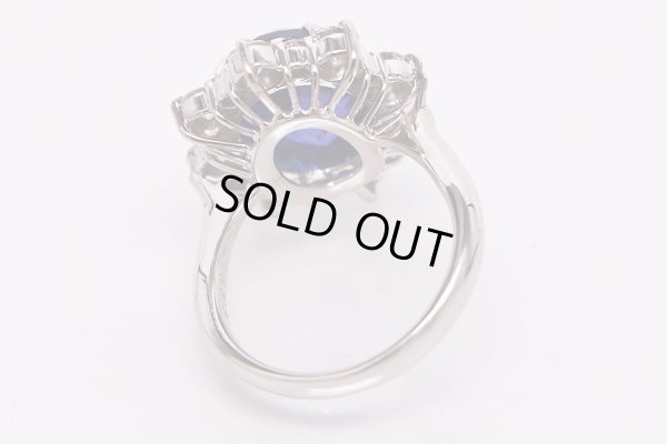 PT900 タンザナイトダイアイリリング 5.313ct 1.40ct 9.10g　内側