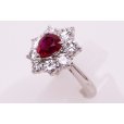 PT900 ルビーダイアイリリング 1.29ct 1.41ct 7.60g　サイド