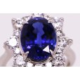 PT900 タンザナイトダイアイリリング 5.313ct 1.40ct 9.10g　拡大