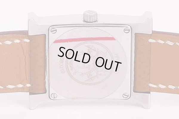 エルメス　オールアッシュ　HH1.210　白文字盤　裏面拡大