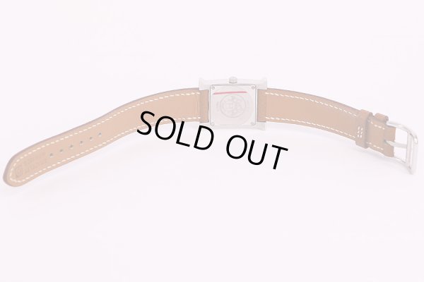 エルメス　オールアッシュ　HH1.210　白文字盤　革ベルト