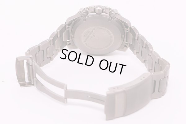 ジン　203Ti　クロノグラフ 黒文字盤　チタンブレス