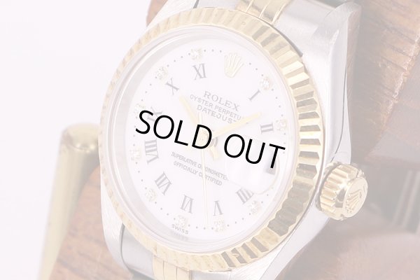 ロレックス　69173G 白文字盤　旧10P　サイド拡大