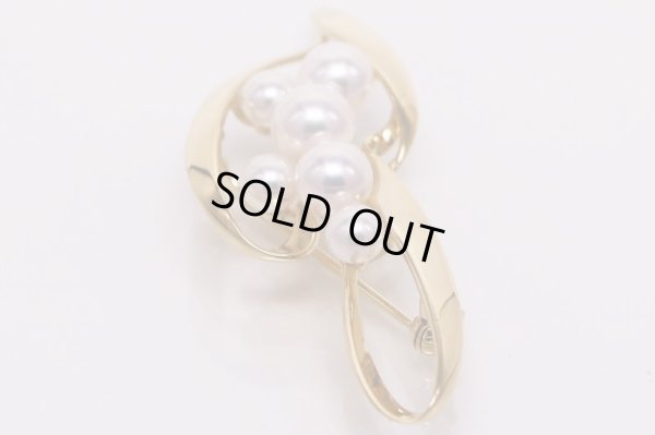 ミキモト　K18 パールイリブローチ 8.40g　サイド