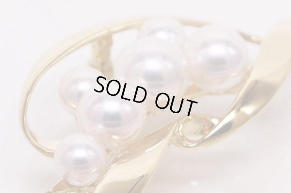 ミキモト　K18 パールイリブローチ 8.40g　拡大