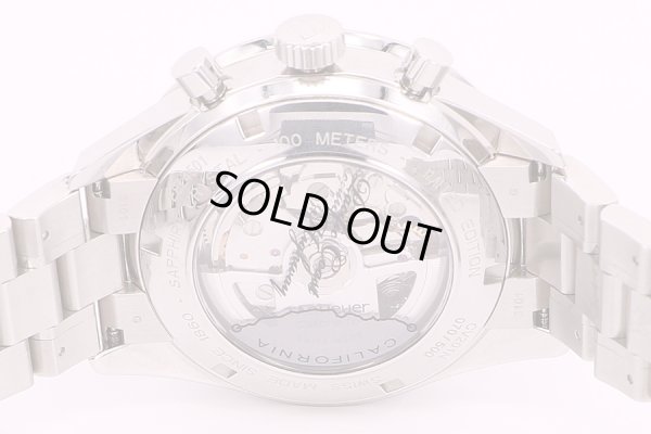 タグ・ホイヤー　カレラ　クロノグラフ　CV201N　緑文字盤　パシフィックコート限定　裏面拡大