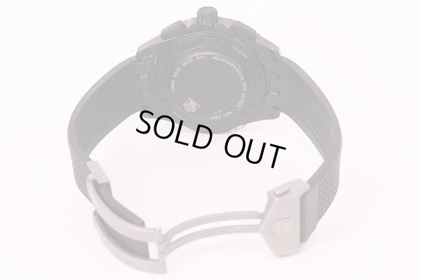 タグ・ホイヤー　アクアレーサー　キャリバー16　クロノグラフ　CAJ2180　黒文字盤　ラバーベルト