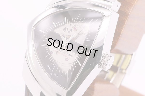 ハミルトン　ベンチュラ　H245150　茶文字盤　サイド拡大