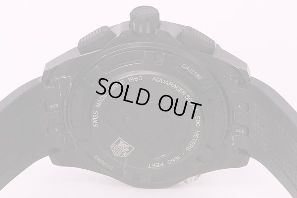 タグ・ホイヤー　アクアレーサー　キャリバー16　クロノグラフ　CAJ2180　黒文字盤　裏面拡大