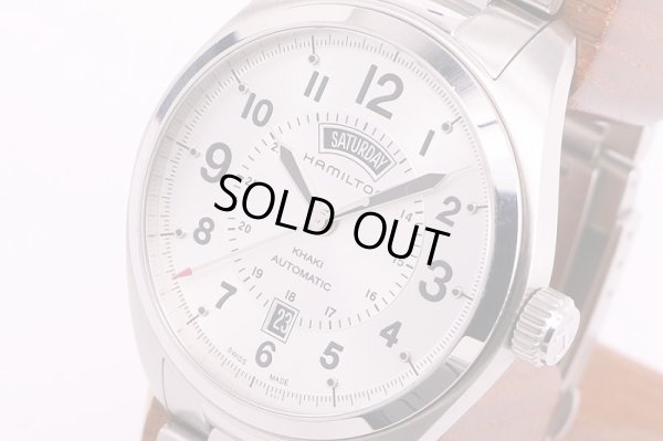 ハミルトン　カーキフィールド　デイデイト　H705050　銀文字盤　サイド拡大