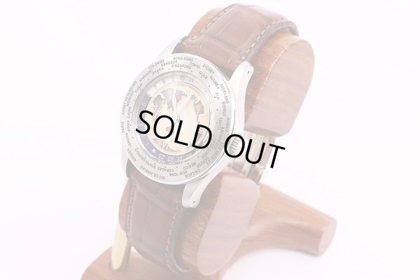 シェルマン　ワールドタイム　ミニッツリピーター　クロワゾネ茶文字盤　サイド