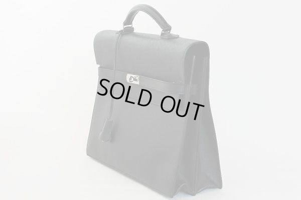 エルメス　ケリーデペッシュ34 ブラック SIV金具　サイド