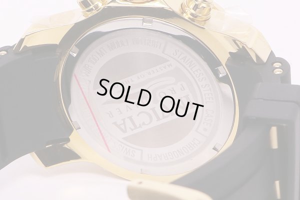 インビクタ　プロダイバー　クロノグラフ　6981　黒文字盤　裏面拡大