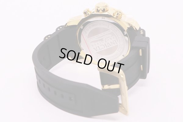 インビクタ　プロダイバー　クロノグラフ　6981　黒文字盤　ラバーベルト