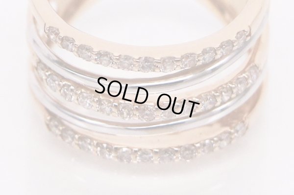 K18PG/WG ダイアイリリング 0.70ct 6.80g　拡大