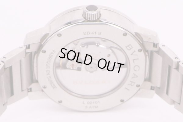 ブルガリ　ブルガリブルガリ　BB41SS　黒文字盤　裏面拡大