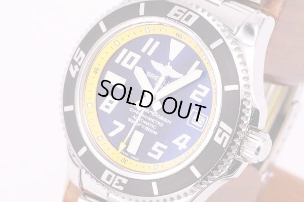 ブライトリング　スーパーオーシャン42II　A17364　黒黄リング文字盤　サイド拡大