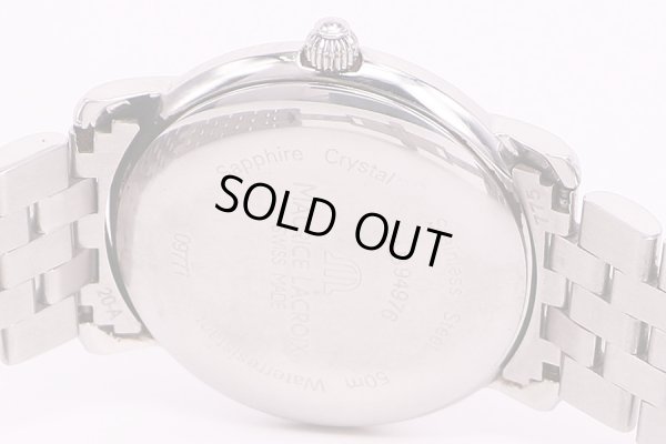 モーリス・ラクロア　ポントスデイデイト　AB94976　ドイツ語曜日表示　白文字盤　裏面拡大