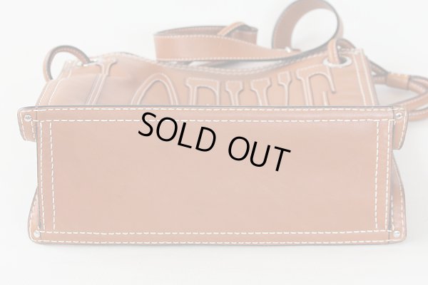 ロエベ ロゴイリショルダーバック キャメル 底