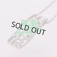 タサキ　K18WG ダイアイリペンダントネックレス 0.16ct 5.90g