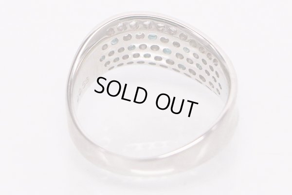 PT900 トルマリンダイアイリリング 0.16ct 0.58ct 6.20g　内側