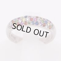 ポンテヴェキオ　K18WG ルビーカラーサファイアダイアイリリング 0.06ct 0.36ct 0.05ct 3.90g