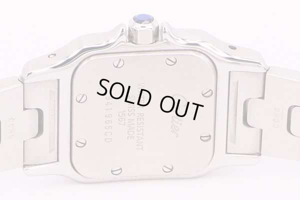 カルティエ　サントスガルベSM　コンビ　1567 白文字盤　裏面拡大