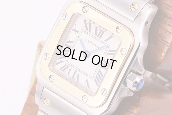 カルティエ　サントスガルベSM　コンビ　1567 白文字盤　サイド拡大