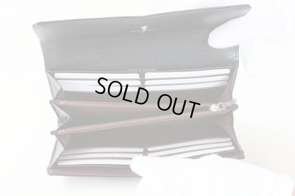 シャネル　ニツ折長財布 A50096 ブラック／ボルドー SIV金具　中身