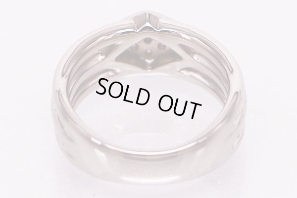 星の砂　PT900 ダイアイリリング 0.21ct 11.90g　内側