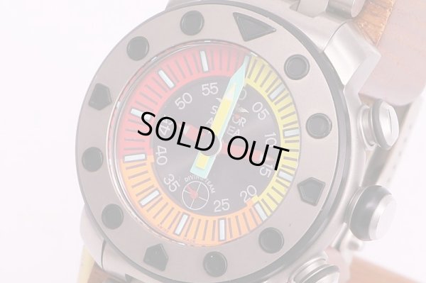 セクター　ダイビングチーム　アプネア　クロノグラフ　カラフル文字盤　サイド拡大