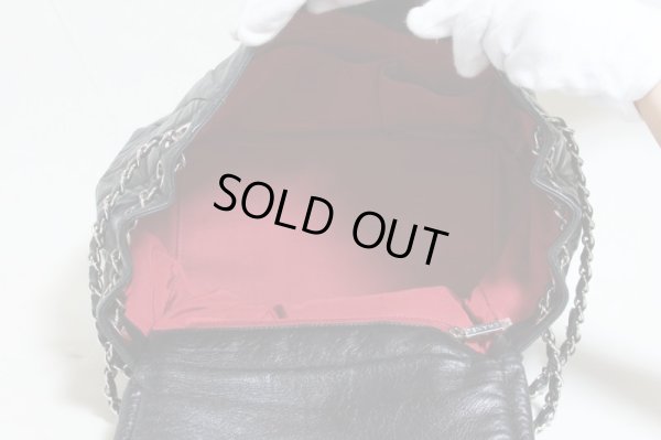 シャネル Wチェーンショルダーバック ブラック/SIV金具 中身