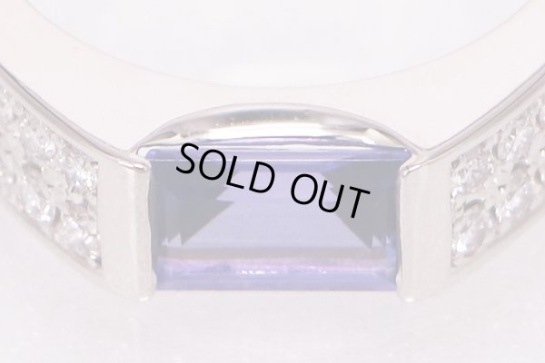 タサキ　PT900 タンザナイトダイアイリリング 0.32ct 9.10g　拡大