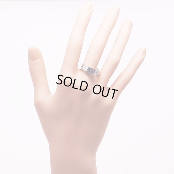 タサキ　PT900 タンザナイトダイアイリリング 0.32ct 9.10g　装着イメージ