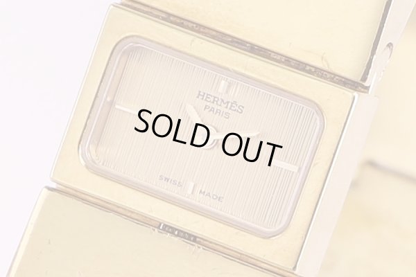 エルメス　ロケ　LO1.201　金色文字盤　馬柄黒地　サイド拡大