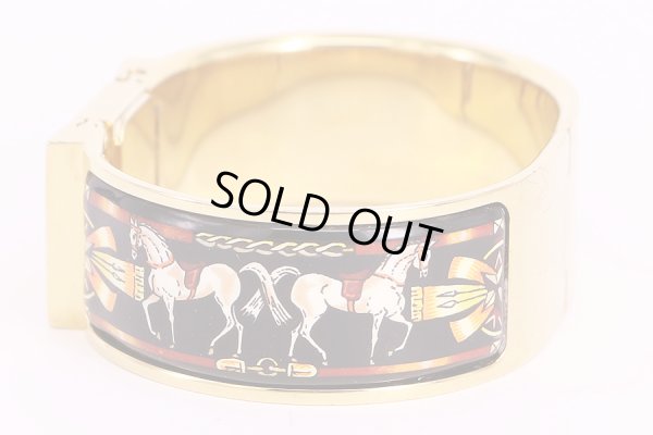 エルメス　ロケ　LO1.201　金色文字盤　馬柄黒地　GPブレス(1)