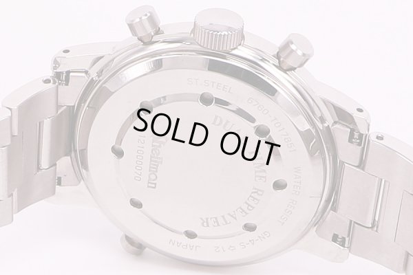 シェルマン　デュアルタイム　リピーター　銀文字盤　裏面拡大