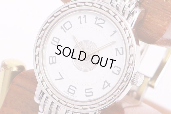 エルメス　セリエ　SE4.210　白文字盤　サイド拡大