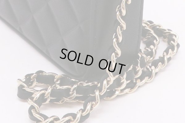 シャネル Wジップチェーンウォレット A84306 ブラック サイド下部