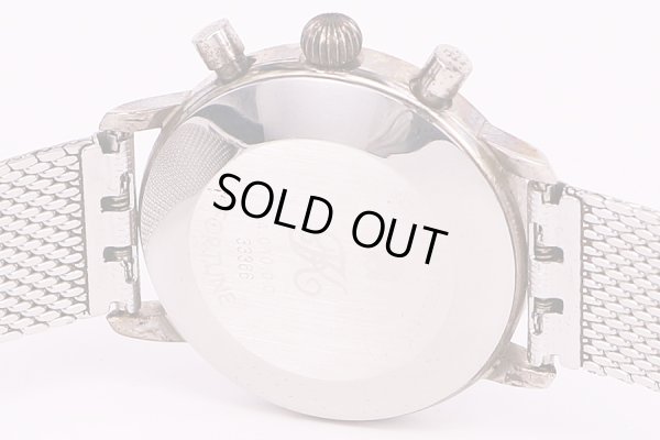 タケオキクチ　フォーチュン　ムーンフェイス　白文字盤　裏面拡大