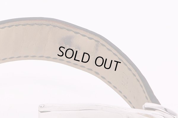 オメガ　デビルGMT　グレー文字盤　革ベルト状態(2)