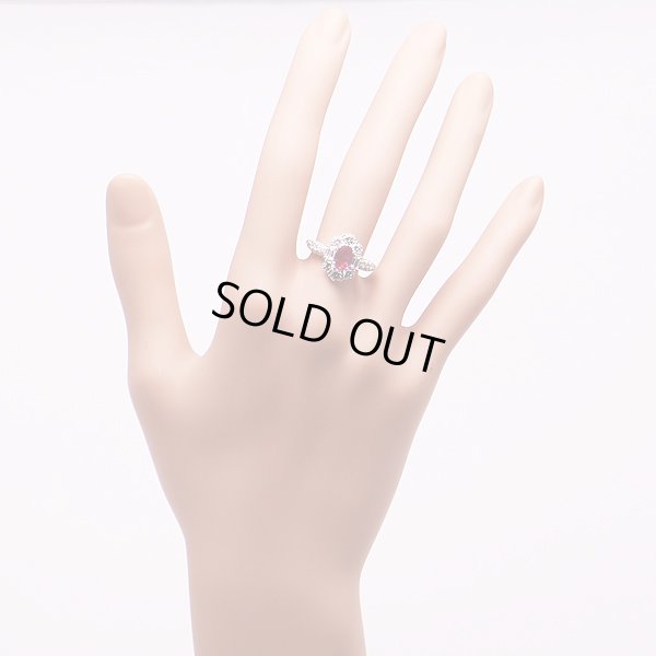 PT900 ルビーダイアイリリング 1.15ct 1.40ct 6.00g　装着イメージ