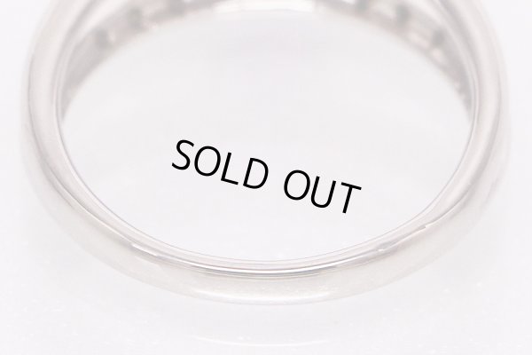 PT900 タンザナイトダイアイリリング 1.80ct 0.17ct 7.10g　外側