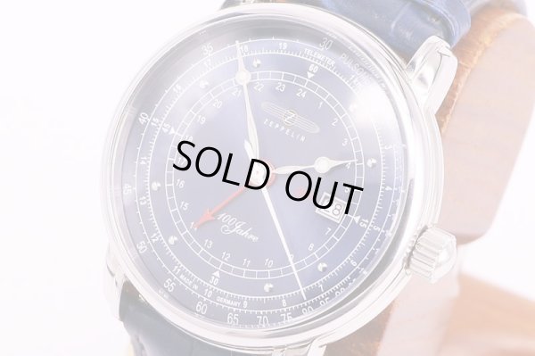 ツェッペリン　7646-3 　GMT　100周年　青文字盤　サイド拡大