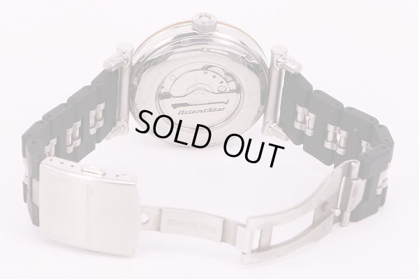 オリエント　レトロフューチャー ロードバイクモデル　WZ0011DK　黒黄文字盤　ラバーブレス