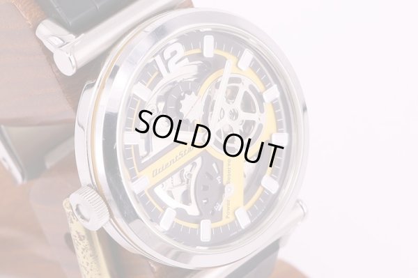 オリエント　レトロフューチャー ロードバイクモデル　WZ0011DK　黒黄文字盤　サイド拡大(2)